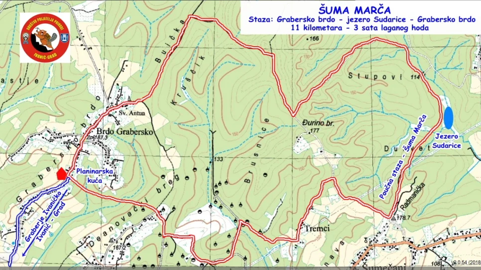 Karta - staza šuma Marča